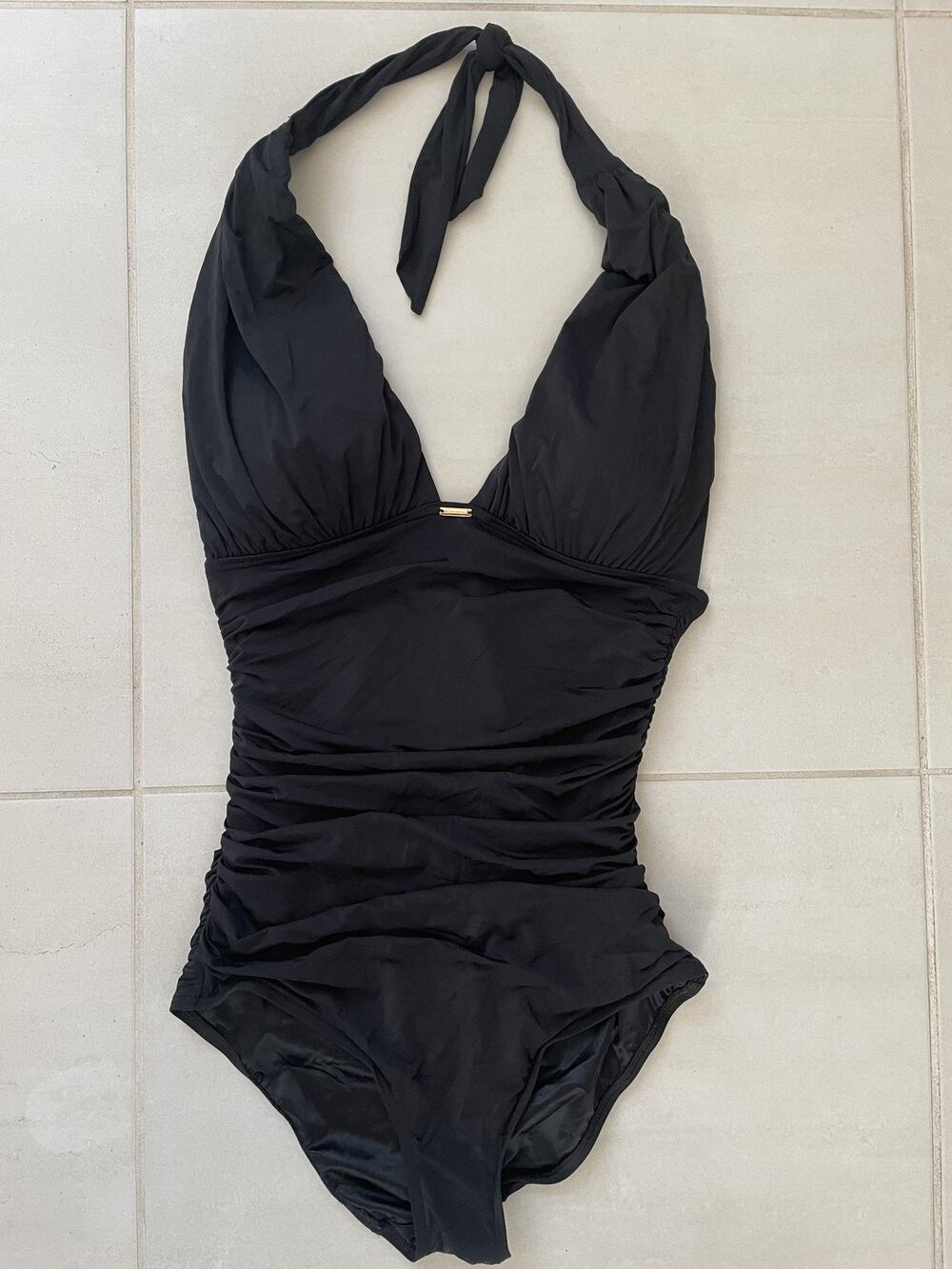 Victoria's Secret Swim Halter One Piece Swimsuit Ruched Swimwear
